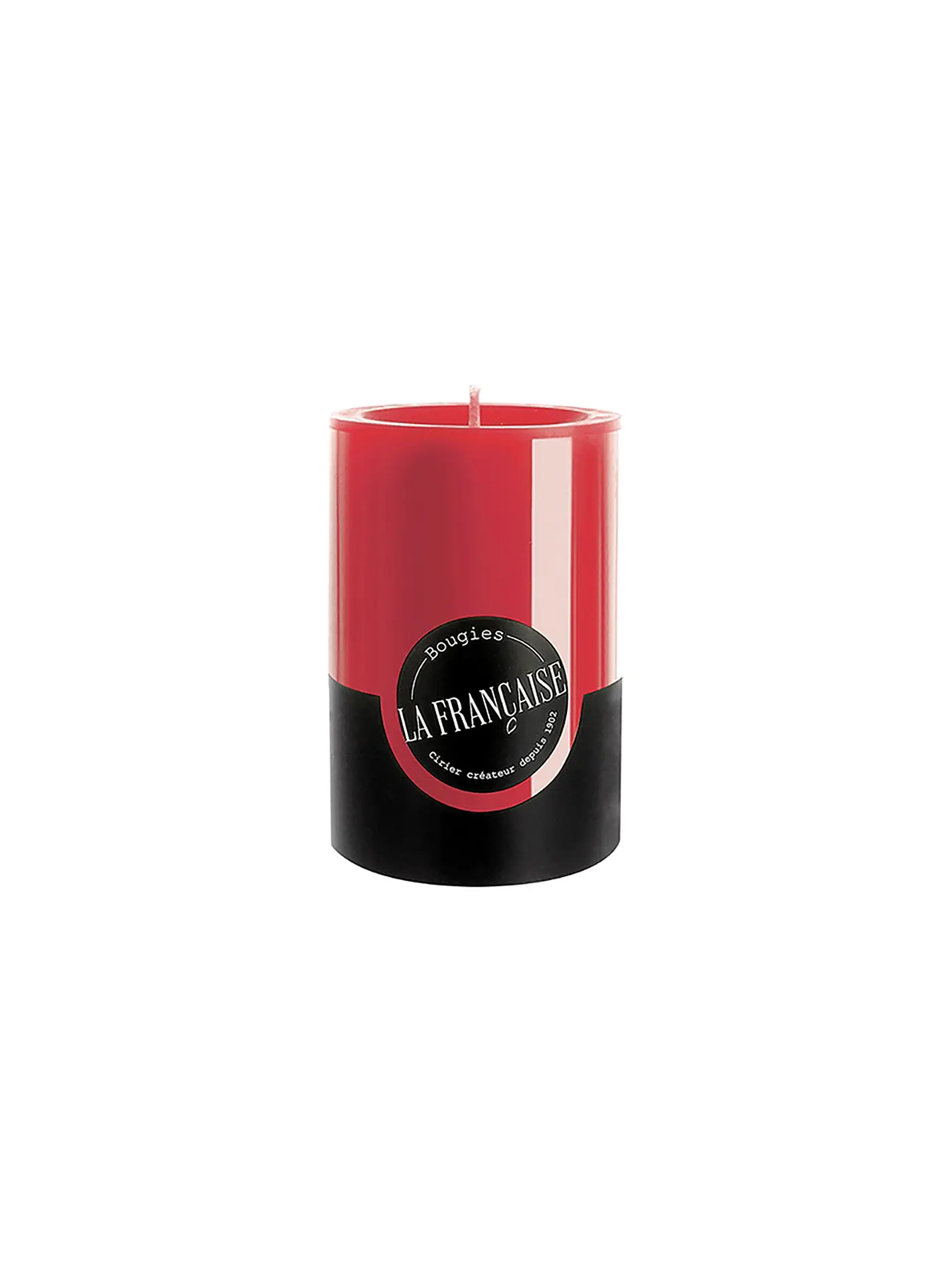 BOUGIES LA FRANCAISE | Stumpenkerze COLORAMA 10x7cm blanc | rot